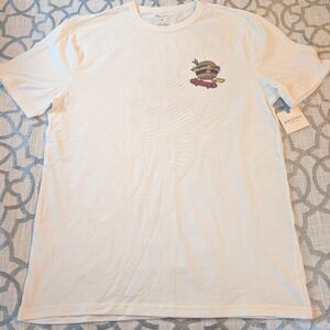 New With Tags! Size M, Arizona Jean Co White Tshirt With Skateboarding Graphic